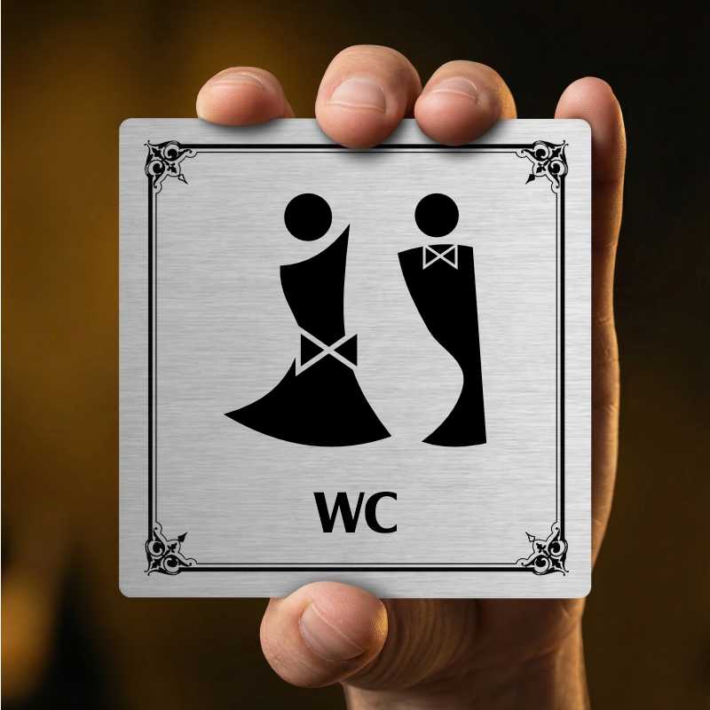 WC společné, 80x80mm, zlatá, Utah